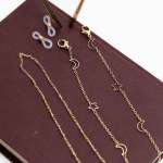 Metal Glasses Chains Assorted Designs - Moon And Stars