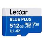 Lexar Blue Plus 512GB Microsdxc Uhs-i Memory Card LMSBLPL512G-BNANG