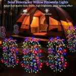 Solac Solar Garden Lights Outdoor 200 LED Water-resistant Firecracker Willow Fireworks Lights With 8 Lighting Modes Solar Powere