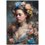 FSC2393 Printed Wall Hanging Prints Vintage Portrait