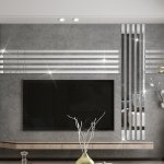 10PCS Silver Striped Mirror Stickers - Self Adhesive Wall Decals Removable Acrylic Mirror Sheets For Bedroom Decoration Living R