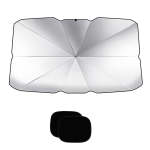 Car Windshield Telescopic Folding Thermal Insulation Parasol Size: LARGE+2 Pcs Side Sun Block