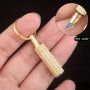 Compact Brass Capsule Pocket Knife - Multifunctional Portable Keychain Tool For Outdoor Survival & Everyday Use
