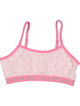Heart Print Crop Top - 9 10 Pink