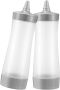 Plastic Condiment Squeeze Bottles For Kitchen 2 Piece Grey Salad Dressing