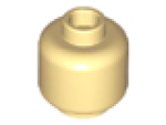 Parts Minifigure- Head Plain - Hollow Stud 3626C - Tan