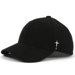 Solid Color Casual Baseball Cap Cross Embroidery Simple Dad Hat Adjustable Vintage Sports Hats
