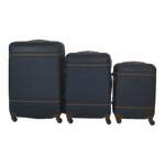 Smte- Quad Wheel Quality Travel Ware -3 Piece Luggage SET-NX0 Blue With Keychain