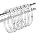 Amazer Plastic Shower Curtain Rings Shower Curtain Hooks 24 Pcs C Shaped Shower Hooks For Shower Curtain Clear Shower Curtain Ho