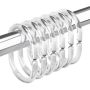 Amazer Plastic Shower Curtain Rings Shower Curtain Hooks 24 Pcs C Shaped Shower Hooks For Shower Curtain Clear Shower Curtain Hooks For Bathroom