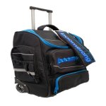 Boomerang X Large Trolley Backpack Black With Blue Zip