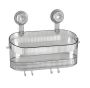 Bathroom Shelf With No-drill Suction Cups And Hooks