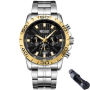 - Men Formal Chronograph Stainless Steel Sport Watch - Silver