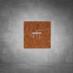 Shower Sign - Rust - Powder Coated Aluminum