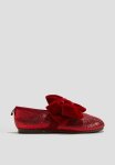 Bow-detail Ballet Pumps - Red