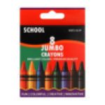 Jumbo Wax Colour Crayon Set 8-PIECE