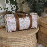 Travel Bag Hospital Bag Duffel Bag Woodlands Girl Forest Walk With Flowers