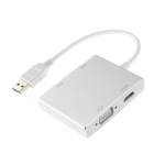 4-IN-1 USB 3.0 To Vga + HDMI + Dvi +RJ45 Network Card Ethernet Converter-gc