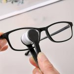 Portable Microfiber Eyeglasses Cleaning Brush - Multifunctional Fashion Glasses & Glasses Wipe Durable & Effective