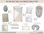 Cot Duvet Bedding Pattern Grey And Beige Small Check Modern Triangle Print Neutral