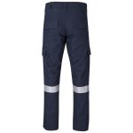 100% Cotton J54 Navy Blue Cargo Pants With Reflective J54 Navy