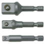 Teng Tools 1PC 50MM Bit Adaptor 1/4INCH Hex By 1/2INCH Square