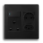 Sa Eu Wall Socket - Black No USB