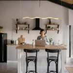 Wraparound LED Aluminium And Silicone Pendant Light Gold