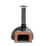 Wood-fired Pizza Oven With Stainless Steel Paddle And Door Fitted With Thermostat