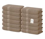 Avalon Towels Wash Cloths 12 Pack White 100% Cotton Washcloths 12X12 Face Towels Wash Rags Facial Towel Fingertip Towel For Bath