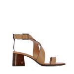 Square Toe Leather Sandal -natural