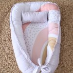 Baby Nest Baby Sleeping Pod Girly Pink Dotty Rainbow Set