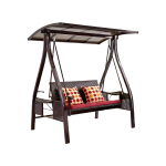 2-SEATER Outdoor Patio Swing Chair With Adjustable Canopy