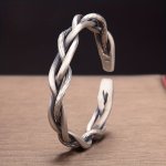 Retro Twist Bracelet Three-strand Bracelet Adjustable Cuff Bangle Bracelet