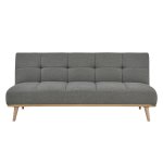 3 Seater Sofa Bed With Button Back – Grey