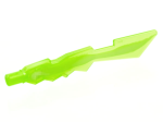 Parts Minifigure Weapon Sword Jagged Edges With Marbled White Pattern 11439PB01 - Trans-bright Green