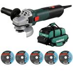 - Angle Grinder W 9-115 600354010 Tool Bag And 5 X Cutting Discs