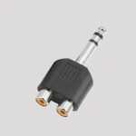 MicroWorld Rca Male 6.35 Mm To Dual Rca Male