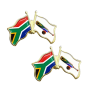 2PK Cricket South Africa Flag Lapel Pin Badge Souvenier Novelty Gift
