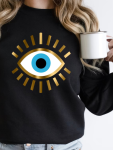 Evil Eye Sweater - Black - Xlarge