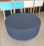 Large Blue Ottomans
