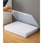 A4 Desk Organizer - Transparent Plastic Storage Box With Lid Dustproof File Holder For Office Supplies Desk Storage Desk Drawer