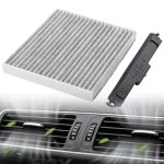 Cabin Air Filter & Filter Access Door Air Conditioning Filter Compatible With Chrysler Dodge Vehicle 200 RAM 1500 2500 3500 2011