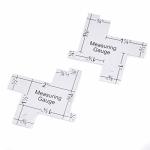 Semetall 2PACK MINI 2" Hand Measuring Gauge For Quilting Sewing And Patchwork Plastic Silver
