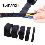 15M Heat-resistant Flame Retardant Adhesive Cloth Tape For Car Home Cable Harness Wiring Loom Protection Insulation Tape Sticker