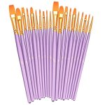 Bosobo Paint Brushes Set 2 Pack 20 Pcs Round Pointed Tip Paintbrushes Nylon Hair Artist Acrylic Paint Brushes For Acrylic Oil Wa