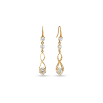 Yellow Gold Infinity Zirconia Drops