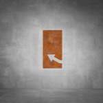 Arrow Sign D08 - Rust - Powder Coated Aluminum