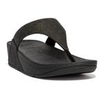 Lulu Shimmer Sandal - All Black - 8