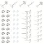 450PCS Earring Posts Stainless Steel Flat Earring Pad Hypoallergenic Stud Earrings With Butterfly And Rubber Bullet Earring Backs For DIY Jewelry Making Small Business
